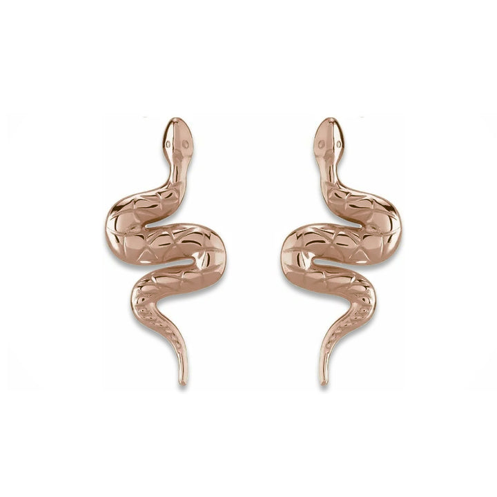 Gold Snake 14K Gold Earrings