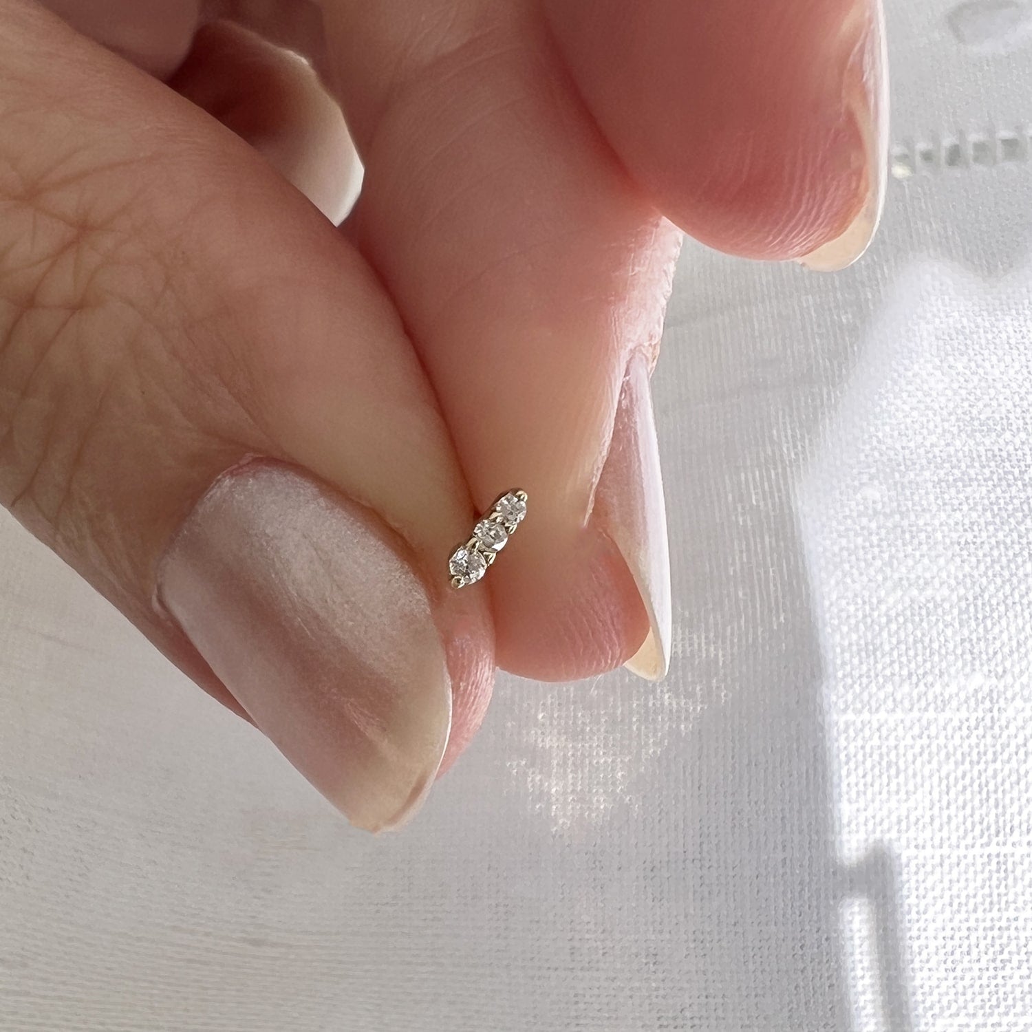 Gradient Diamonds Piercing Stud End
