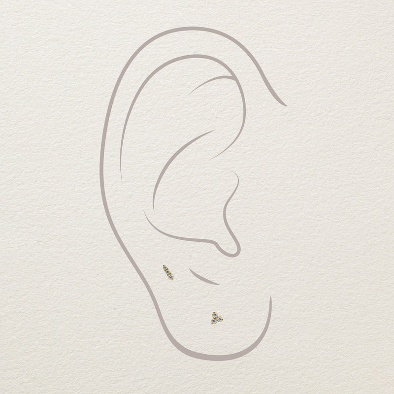 Gradient Diamonds Piercing Stud End