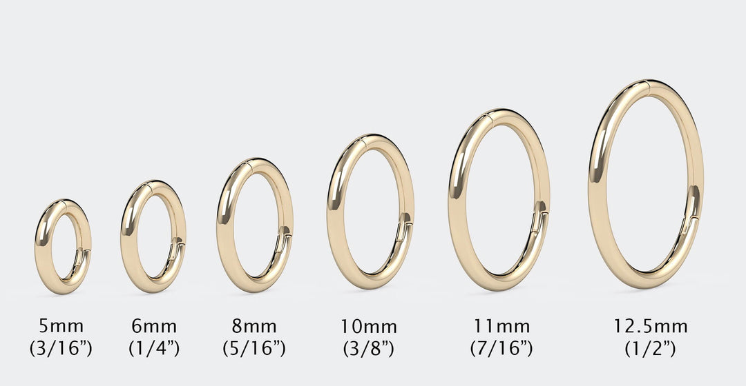 Lip Ring Size Chart Silver Heart Lock Septum Piercing Inchoo