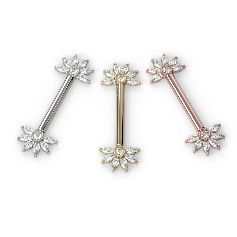 Jasmine Diamond Nipple Barbell