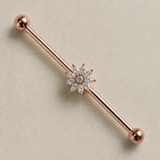 Jasmine Diamond Industrial Barbell