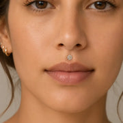 Jasmine medusa labret in solid 14k gold - for medusa piercings