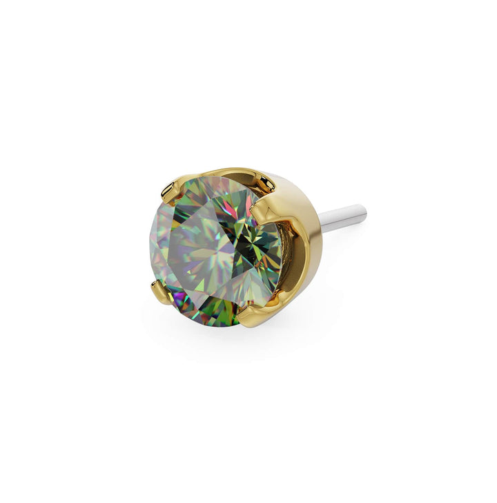 3mm Gemstone Solitaire Piercing Stud End