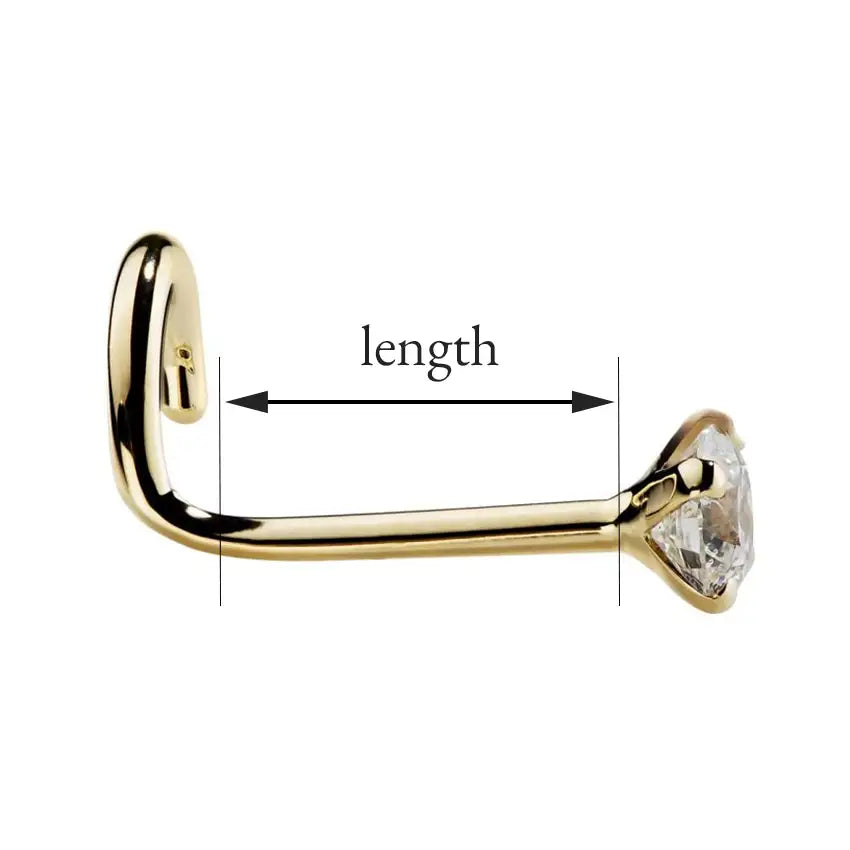 hot to measure a nose ring length measurement