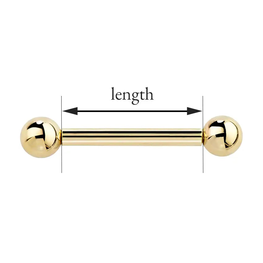 hot to measure a straight barbell length measurement