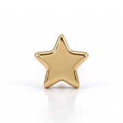 14K yellow gold star nose ring, front view of the star charm