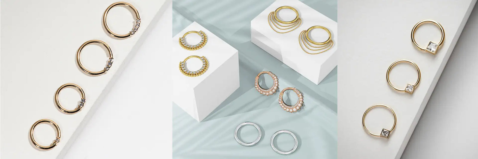 collaged image of hoop styles
