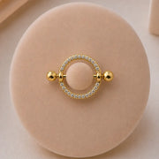 Diamond Pavé Shield Nipple Ring