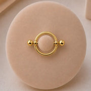 14k Gold Shield Nipple Ring