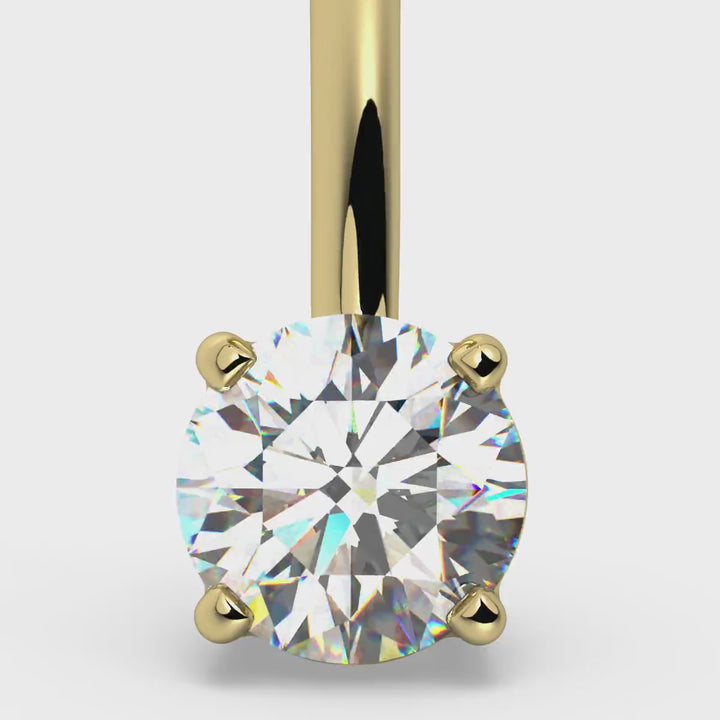 .95 CTW GIA Diamond Navel Ring