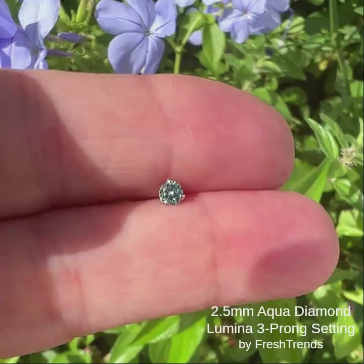 2.5mm Aqua Diamond Lumina