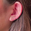 8mm Solid Gold Huggie Hoop Earrings model