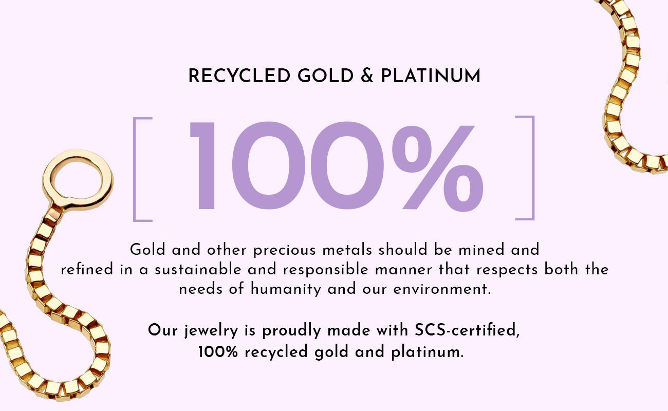 100% recycled gold