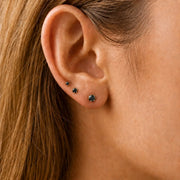 Reina Rose Cut Black Diamond Flat Back Stud