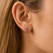 Reina Black Opal Flat Back Stud