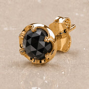 Reina Rose Cut Black Diamond Stud Earring