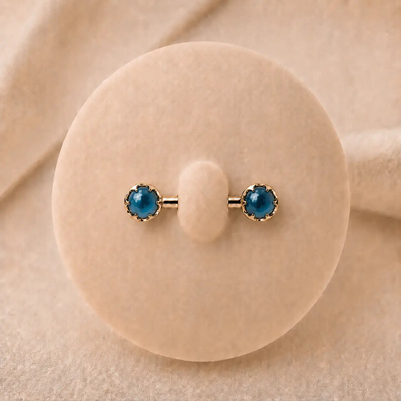 Reina Diamond or Gemstone Nipple Barbell