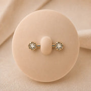 Reina Diamond or Gemstone Nipple Barbell