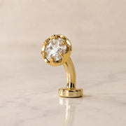 Reina Crown Floating Navel Ring