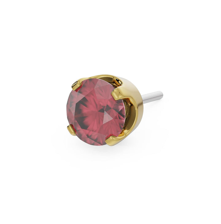 3mm Gemstone Solitaire Piercing Stud End