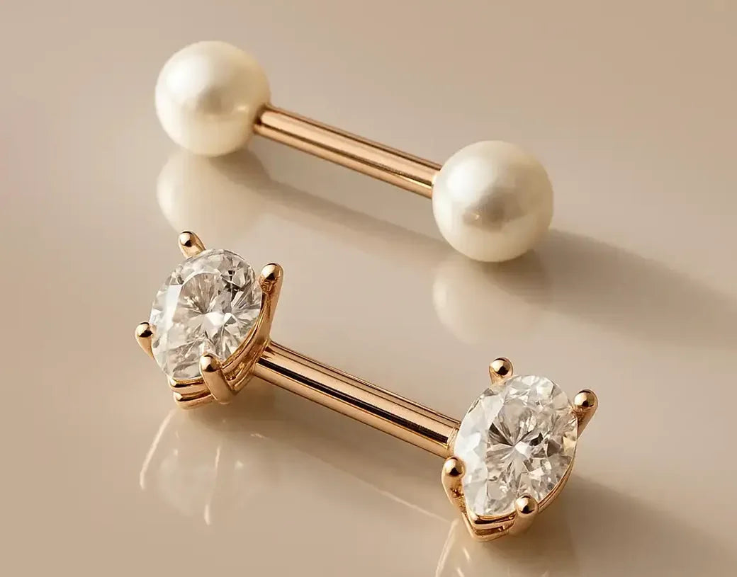 straight barbells gold piercing jewelry