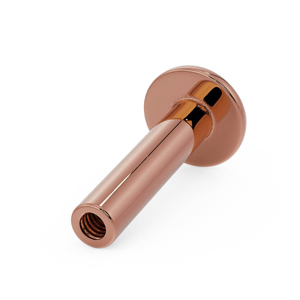 Rose gold Internally Threaded Flat Back Post Replacement 14k Gold