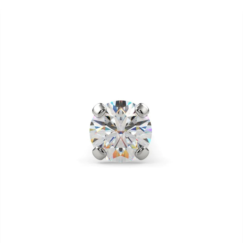Tiny Diamond Prong Nose Ring Stud