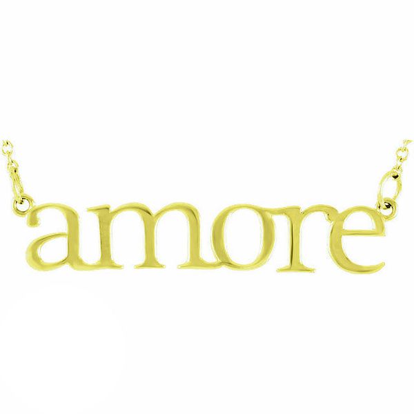 "Amore" 14K Gold Pendant Necklace-14K Yellow Gold