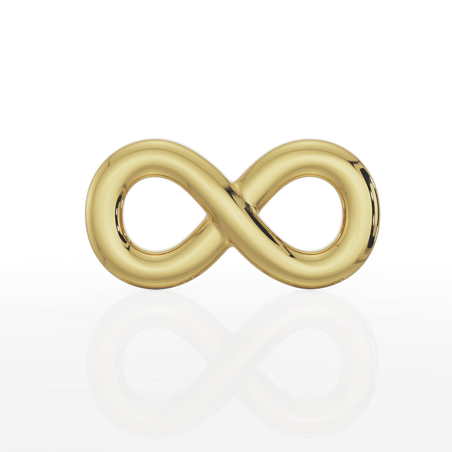 Infinity Symbol 14K Gold Flat Back Earring