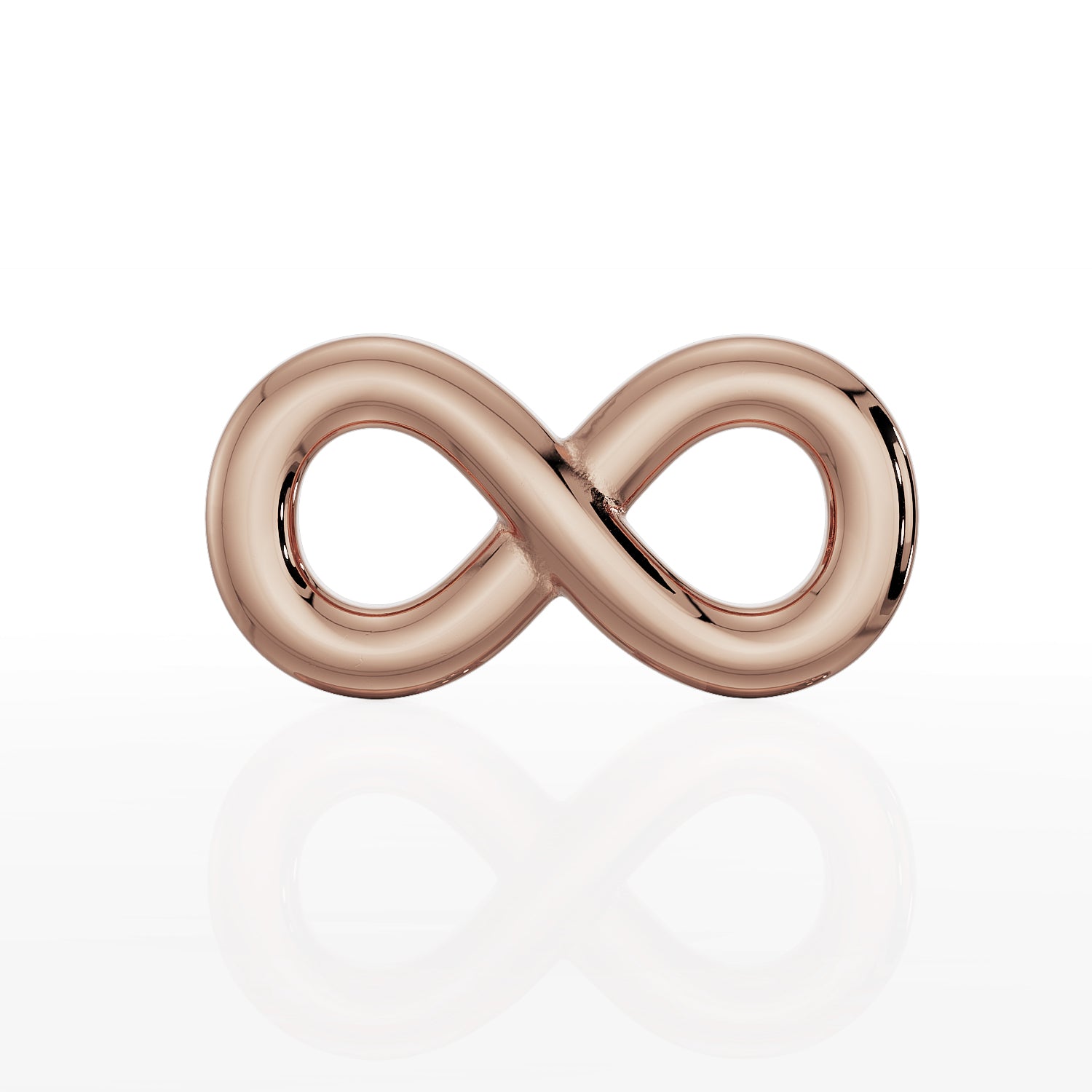 Infinity Symbol 14K Gold Flat Back Earring
