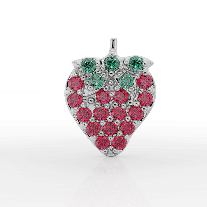 Strawberry Emerald Garnet Flat Back Earring