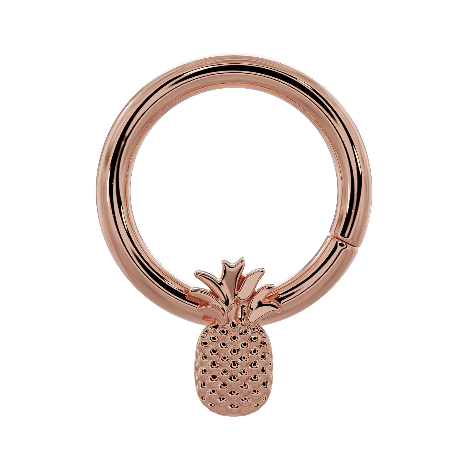 Pineapple 14K Gold Seam Ring Hoop