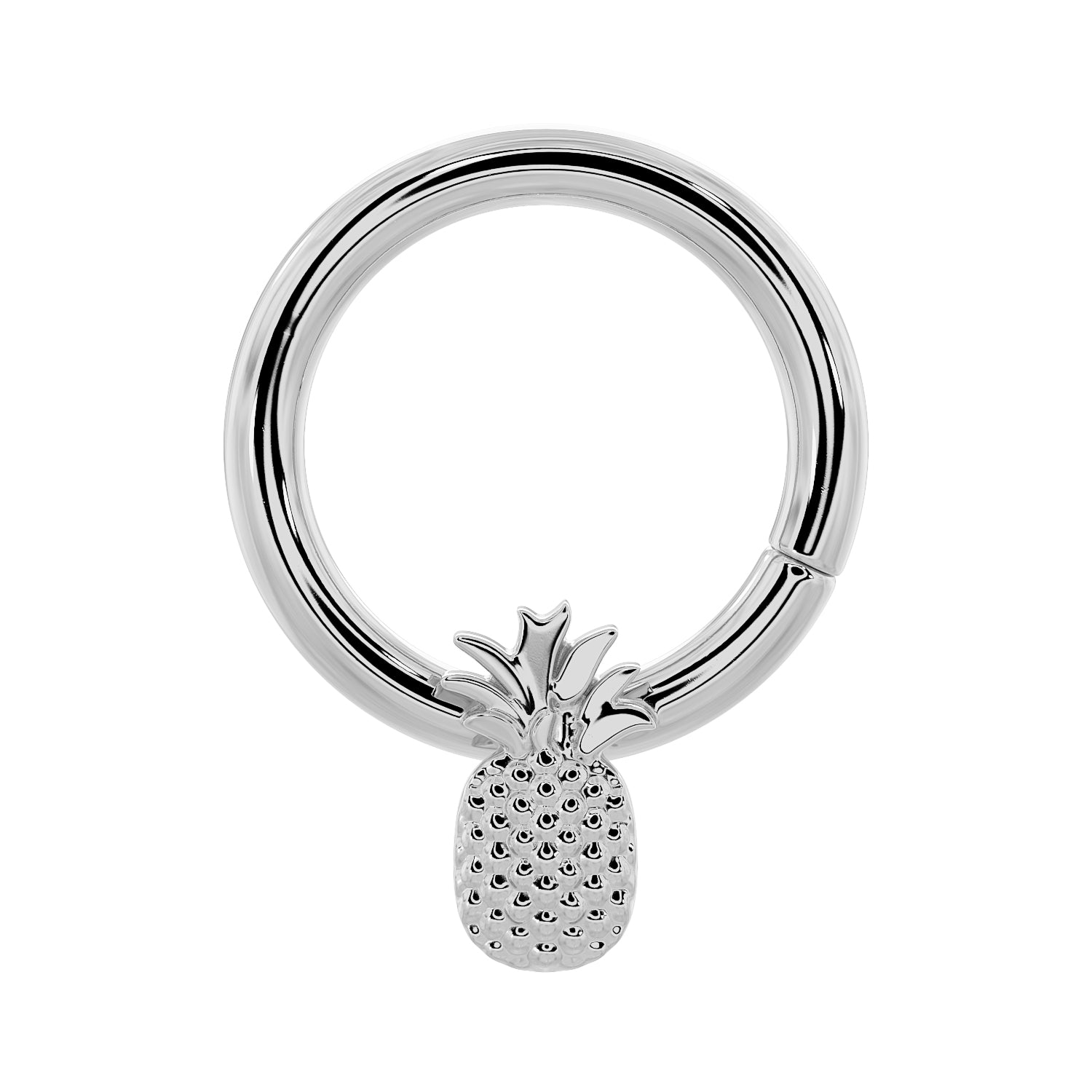 Pineapple 14K Gold Seam Ring Hoop