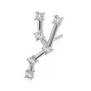 Taurus Constellation Earring 14k Gold Stud