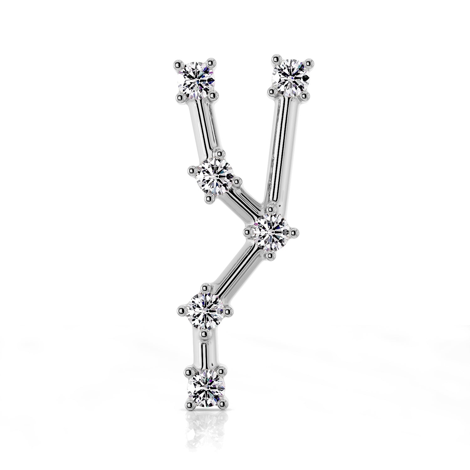 Taurus Constellation Earring 14k Gold Stud