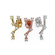 Taurus Constellation Earring 14k Gold Stud