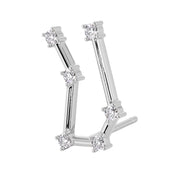 Gemini Constellation Earring 14k Gold Stud