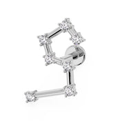 Leo Constellation 14k Gold Flat Back Earring