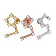Leo Constellation 14k Gold Flat Back Earring