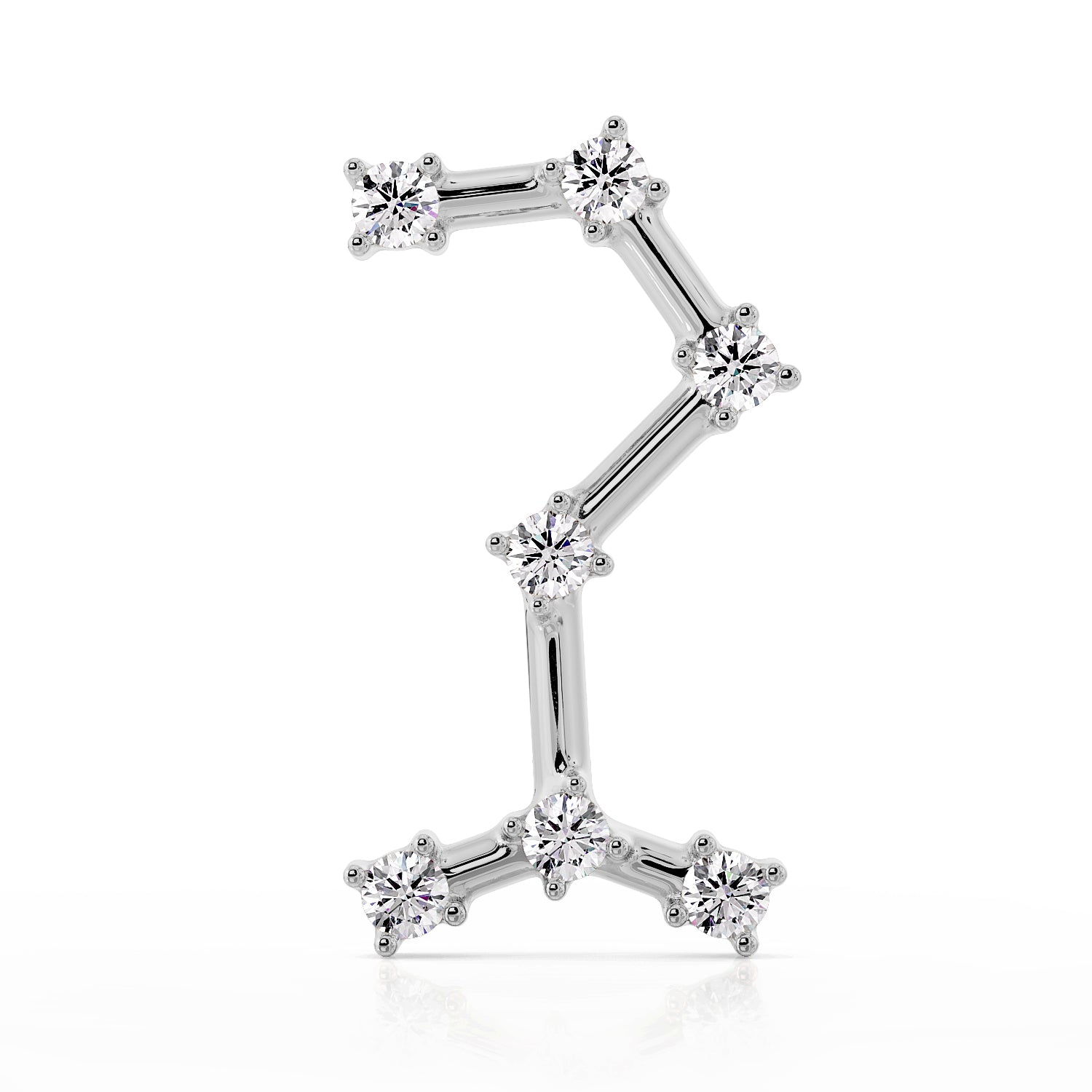 Scorpio Constellation 14k Gold Flat Back Earring