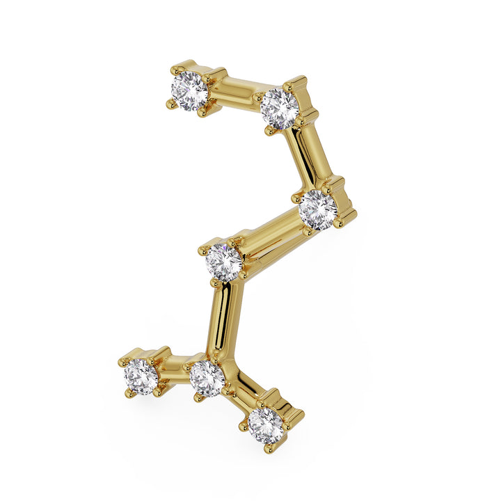 Scorpio Constellation Earring 14k Gold Stud