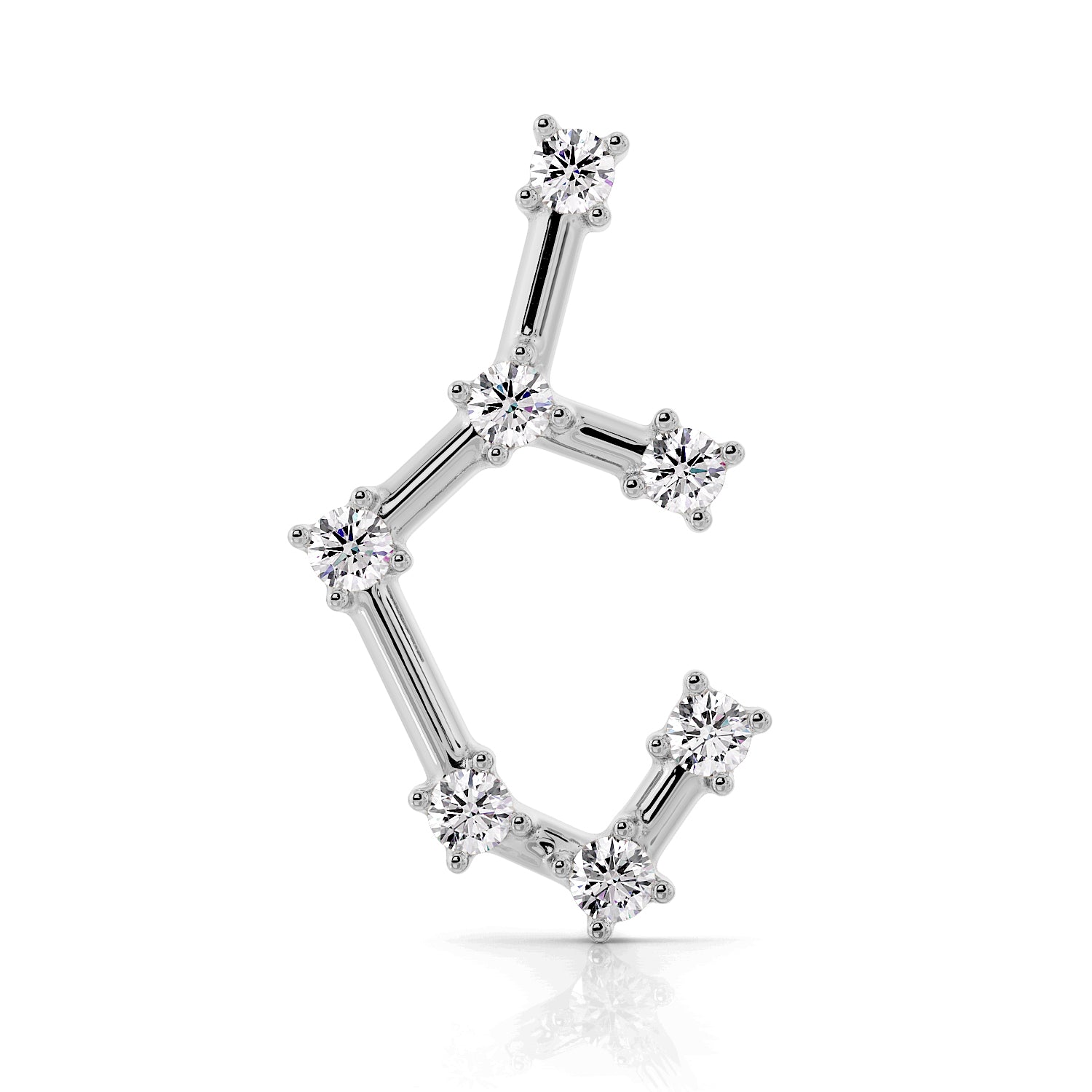 Sagittarius Constellation 14k Gold Flat Back Earring