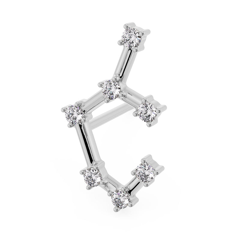Sagittarius Constellation Earring 14k Gold Stud