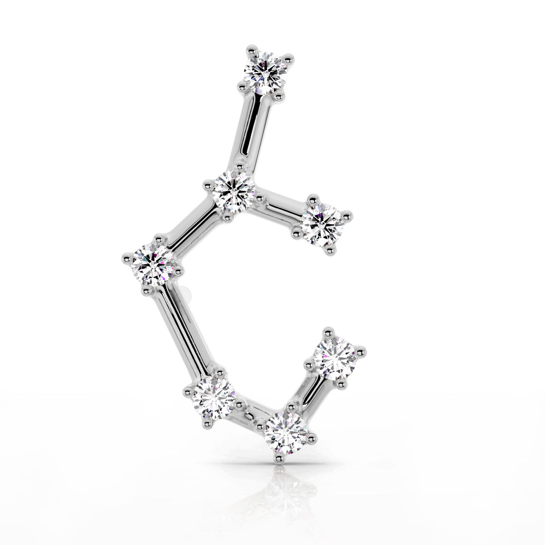 Sagittarius Constellation Earring 14k Gold Stud