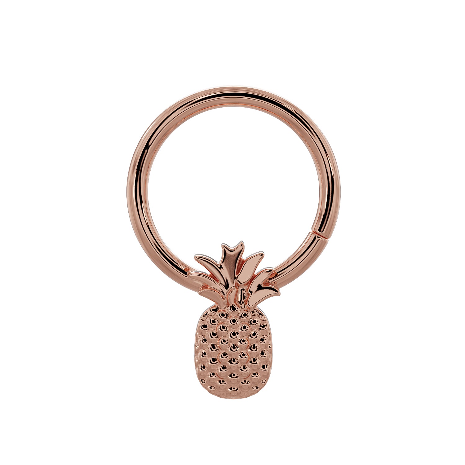 Pineapple 14K Gold Seam Ring Hoop