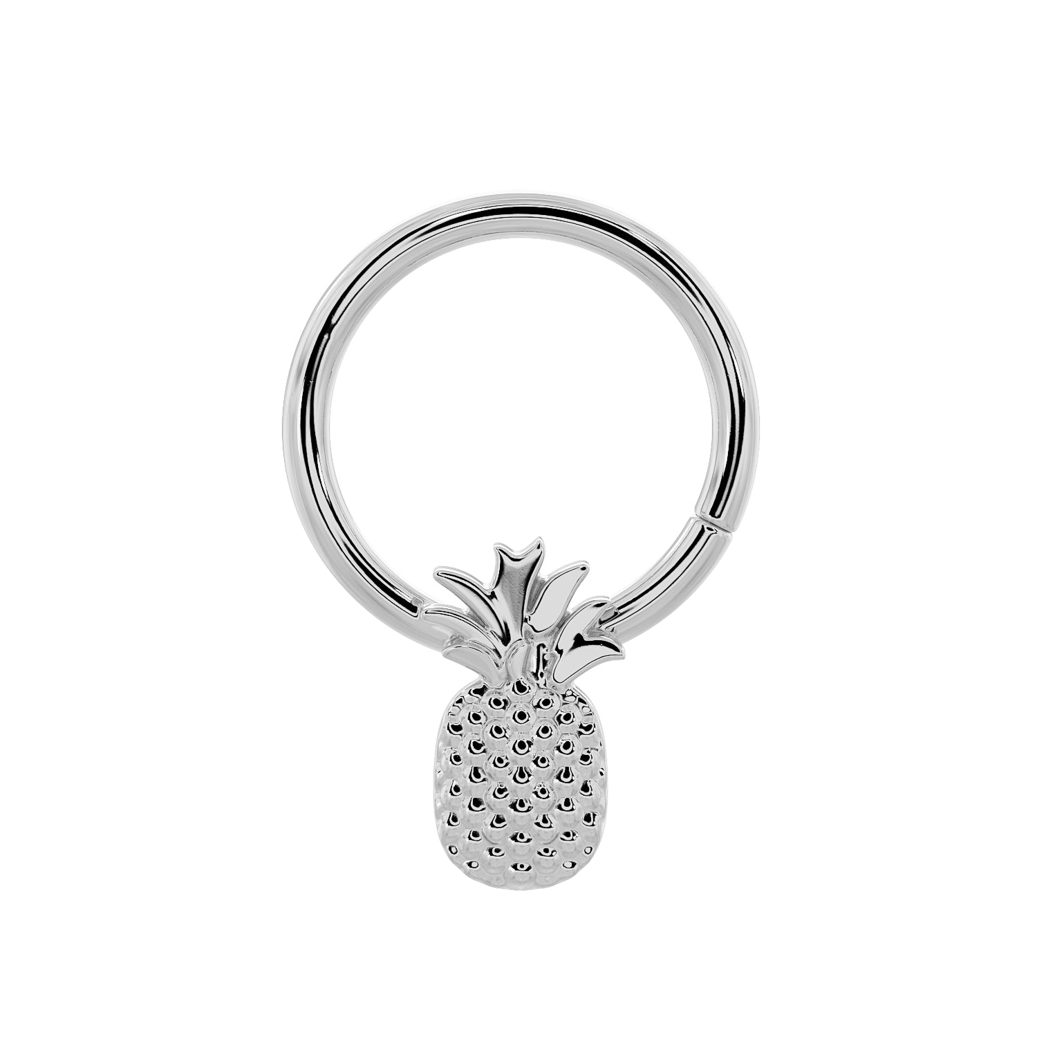Pineapple 14K Gold Seam Ring Hoop