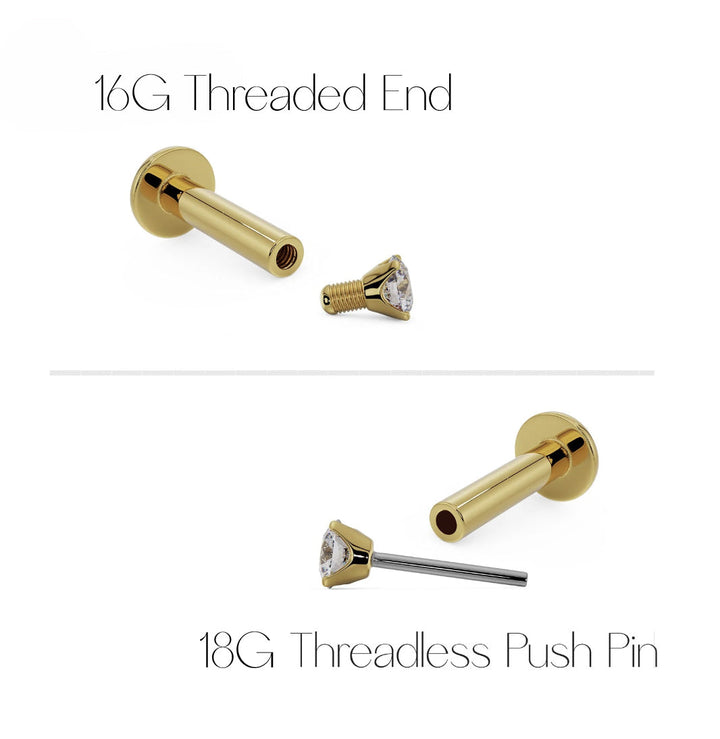 Threaded vs threadless push-pin ends