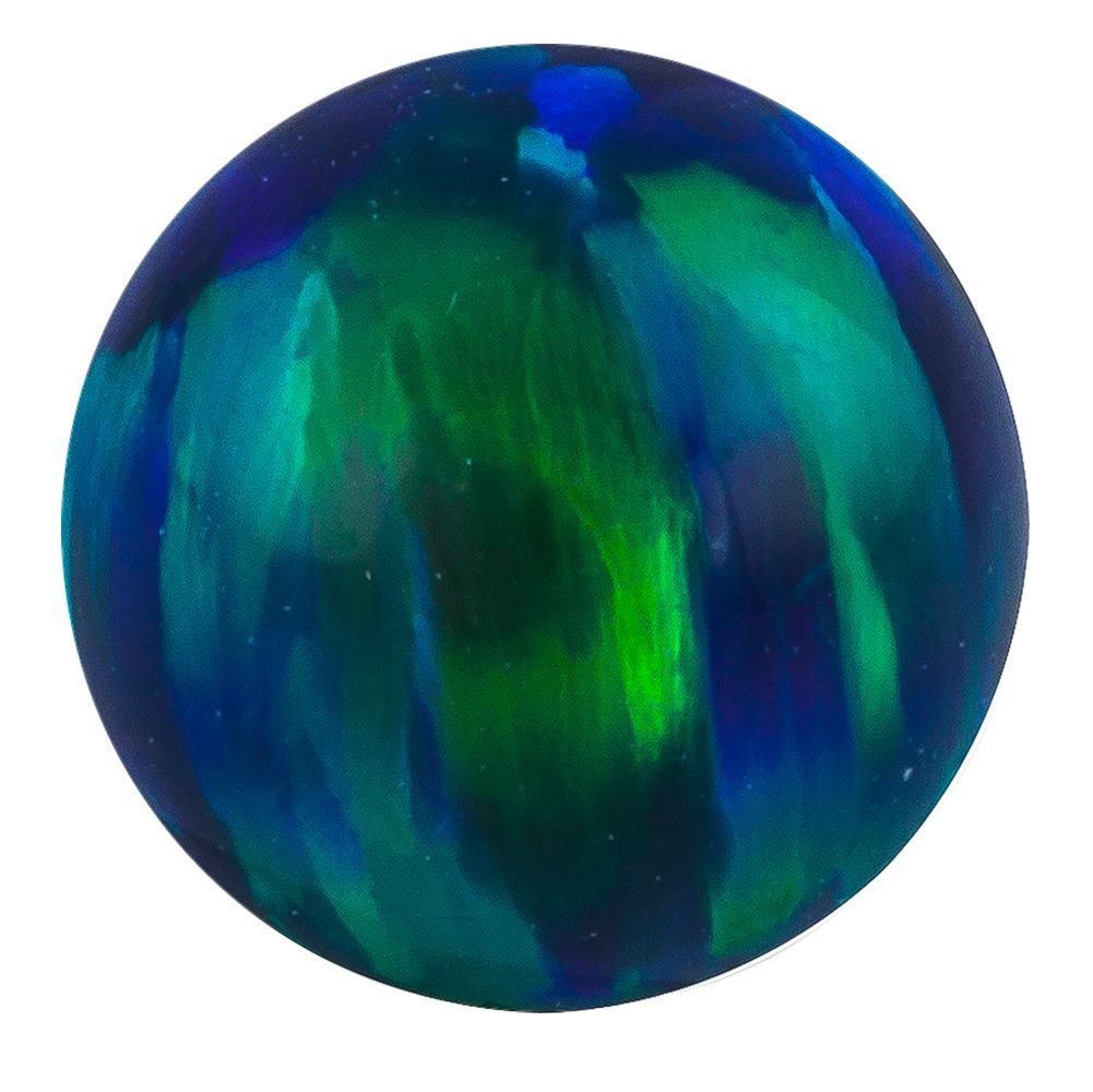 Opal 14K Yellow Gold Replacement Ball-Blue , Green   16G   6mm