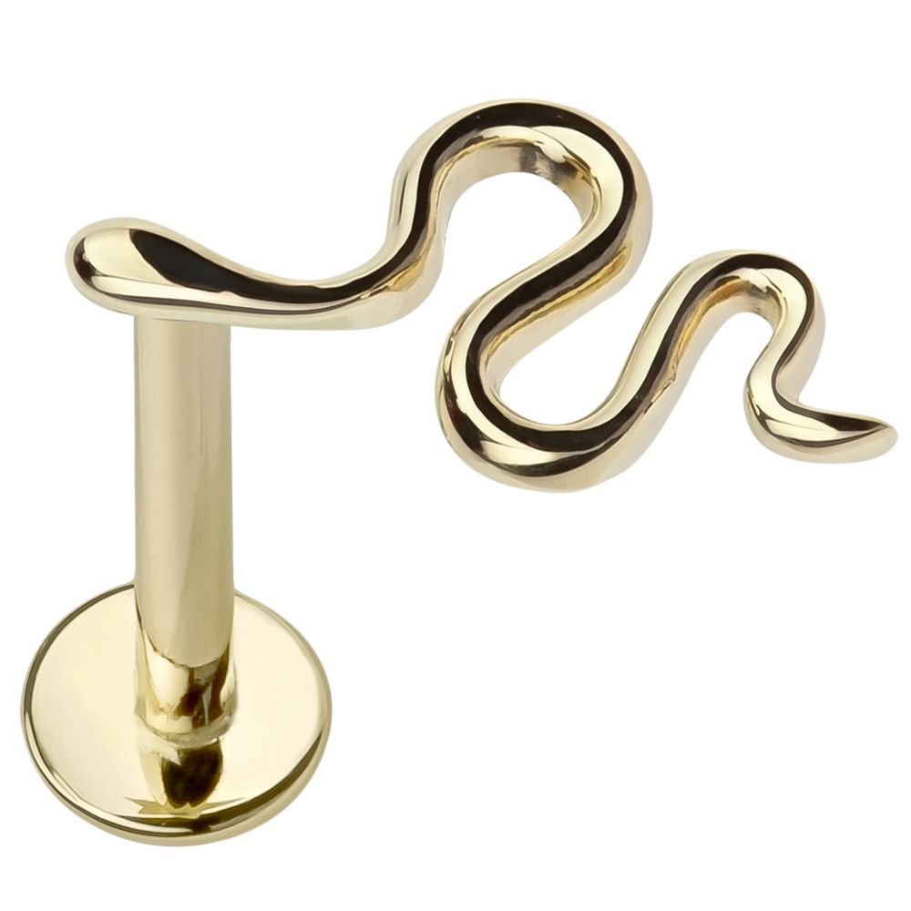 Snake 14K Yellow Gold Labret